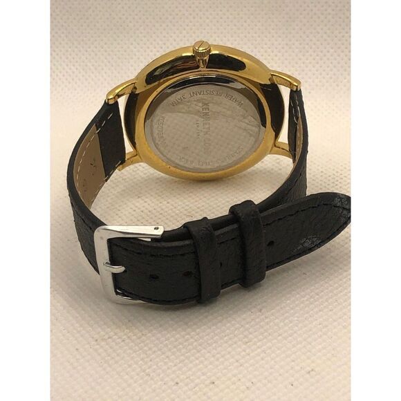 Kenneth Cole KC50738006 Women Black Leather Analog Dial Quartz Wrist Watch KS282 - Picture 9 of 9